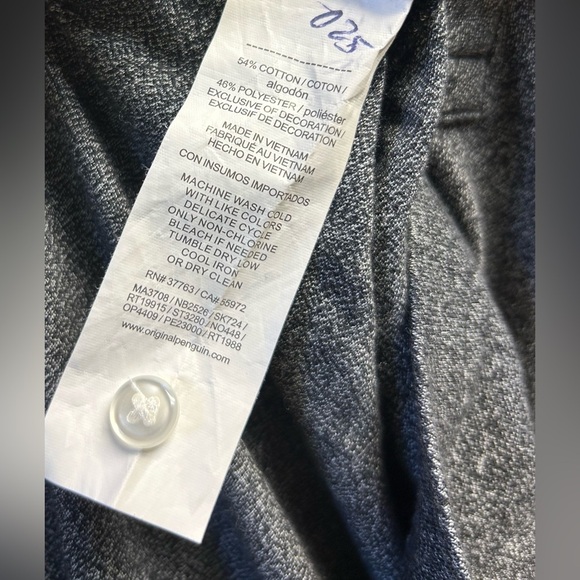 Original Penguin Slim Fit Gray Shirt - Picture 4 of 4